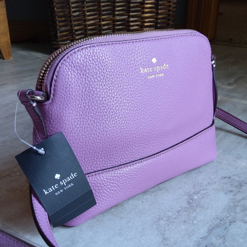 Kate Spade NWT Hanna Pebbled Leather Valerian Crossbody Bag - Picture 3 of 15